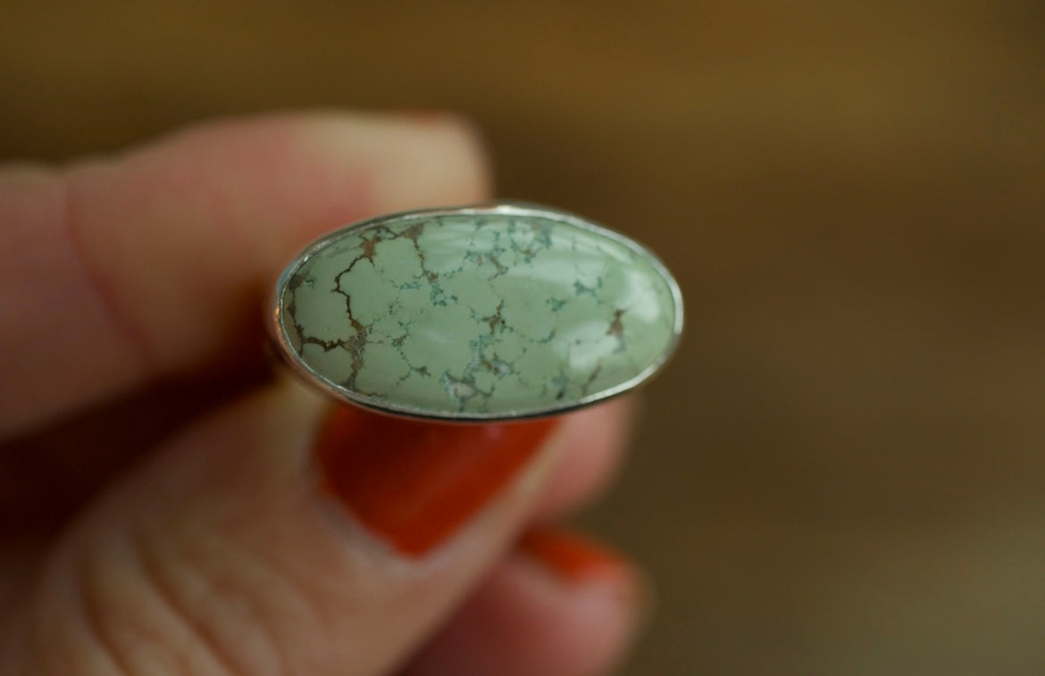 natural mountain turquoise ring size 5.75