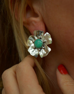 campitos turquoise flower earring