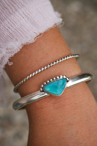 triangle fox turquoise cuff