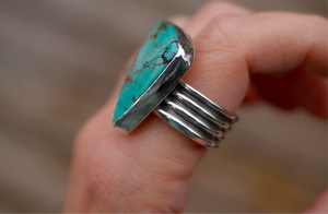 polychrome turquoise ring size 10