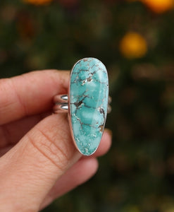 natural mountain turquoise ring size 7