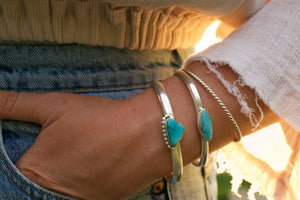 triangle fox turquoise cuff