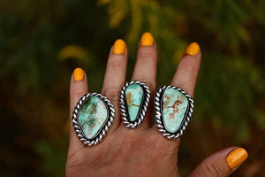 made to size natural royston turquoise ring