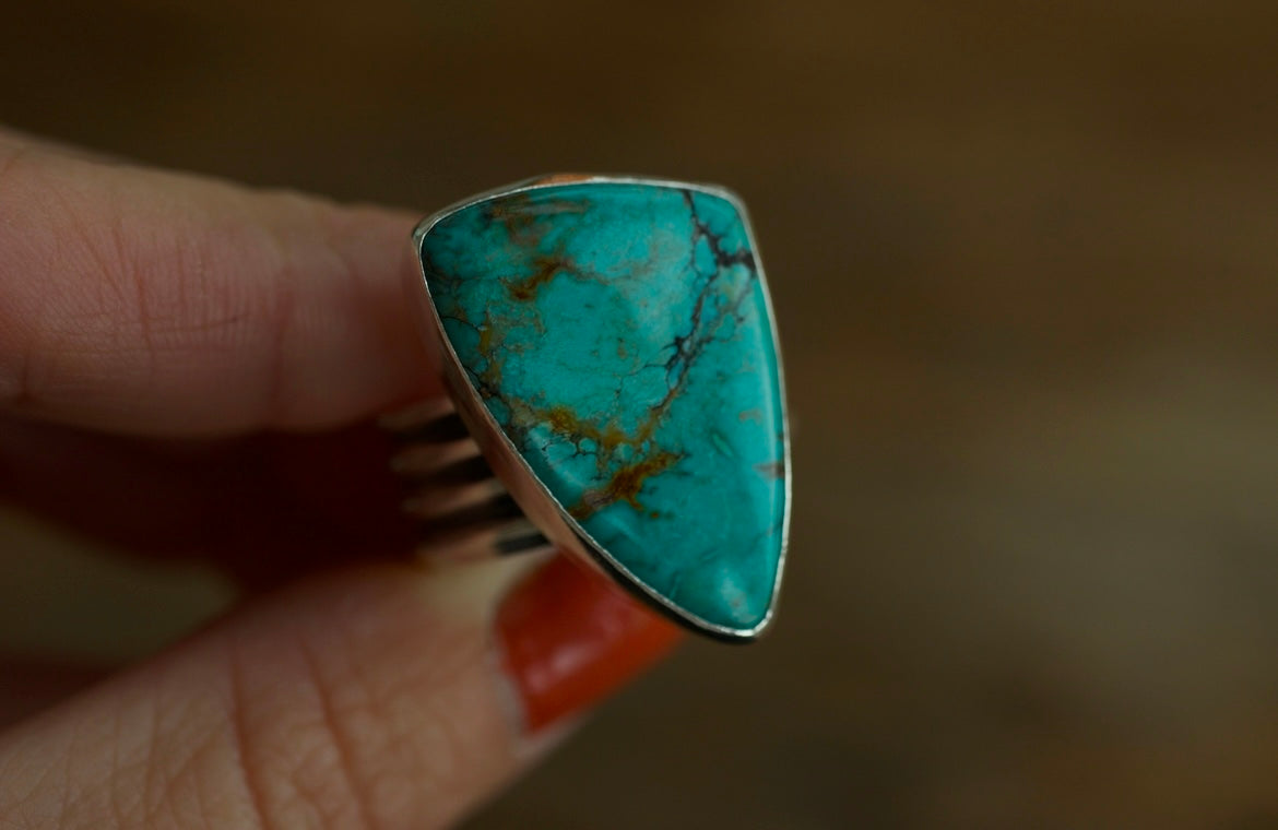 polychrome turquoise ring size 10