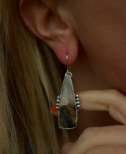 landscape jasper hook earrings