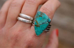 polychrome turquoise ring size 10