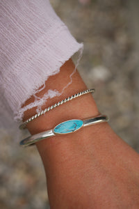 oval sonoran turquoise cuff