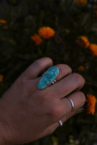 natural mountain turquoise ring size 7