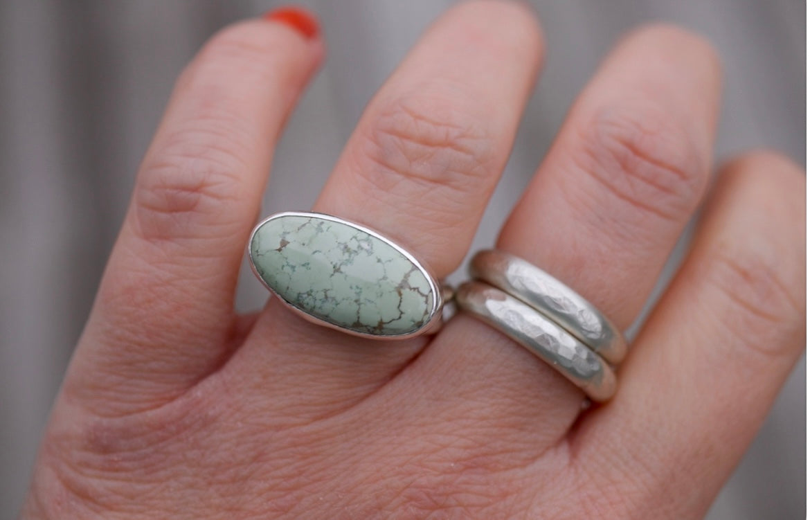 natural mountain turquoise ring size 5.75