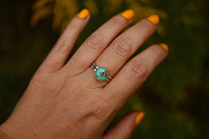 circle turquoise ring