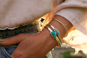 oval sonoran turquoise cuff